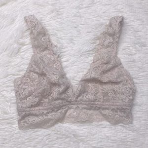 H&M Beige Lace Adjustable Straps Bralette Size 6